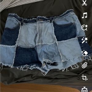 Denim shorts